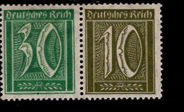 Deutsches Reich W 19 Ziffern MLH Falz * Mint - Carnets & Se-tenant