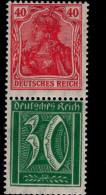 Deutsches Reich S 29 Germania / Ziffern MNH Postfrisch ** Neuf - Cuadernillos & Se-tenant