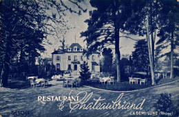 K1002 - MENU - Conseillers Prud'hommes - Restaurant Le CHATEAUBRIAND - La DEMI LUNE - D69 - Menus