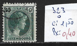 LUXEMBOURG 323 Oblitéré Côte 1.50 € - 1926-39 Charlotte De Perfíl Derecho