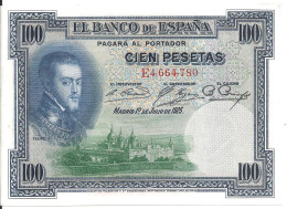 ESPAGNE 100 PESETAS 1925 AUNC P 69 - Other & Unclassified