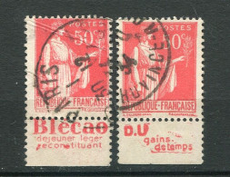 26223 FRANCE N°283° (202, 207 N°Maury) Blécao, D.U  Type IIA   1932 TB - Usati