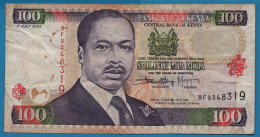 KENYA 100 SHILINGI 01.07.2002 # BF9348319 P# 37g   President Daniel Toroitich Arap Moi - Kenia