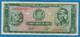 PERU 5 Soles De Oro 24.05.1973 # J243184713 P# 99c  Inca Pachacútec - Perú