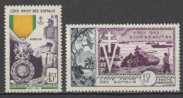 COTE DES SOMALIS - 1950/1954 - ANNEES COMPLETES Avec POSTE AERIENNE YVERT N°284 + A24 ** MNH - COTE = 34 EUR. - Ongebruikt