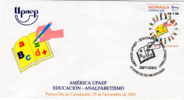 Nicaragua - 2002 - America UPAEP - Education Against Illiteracy - FDC (first Day Cover) - Nicaragua