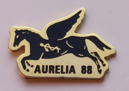 R138 Pin's Vosges Épinal Médical Caducée Pharmacie Aurelia 88 Cheval Ailé Pégase Horse Vétérinaire Photo Achat Immédiat - Geneeskunde