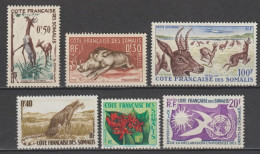 COTE DES SOMALIS - 1958 - ANNEE COMPLETE Avec POSTE AERIENNE YVERT N°287/291 + A26 ** MNH - COTE = 27 EUR. - - Ongebruikt