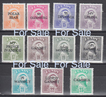 59. #L132 Great Britain Lundy Island Puffin Stamp Ships Of Lundy Polar Bear Mint Set. Retirment Sale Price Slashed! - Emisiones Locales