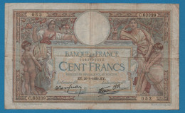 FRANCE 100 FRANCS 26.01.1939 # C.63339 F#25/40, P#86b Luc Olivier Merson - 100 F 1908-1939 ''Luc Olivier Merson''