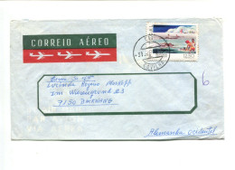 PORTUGAL - Affr. Sur Lettre Par Avion Pour L'Allemagne  - Natation Et Sports Nautiques - Storia Postale