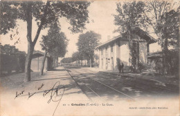 GRISOLLES (Tarn-et-Garonne) - La Gare - Voie Ferrée - Précurseur Voyagé 1904 (2 Scans) - Grisolles