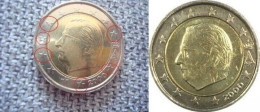 Rare Fauté 2 € Albert II Belgique 2000 - Étoiles Tournantes! - Bélgica