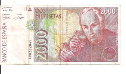 ESPAGNE 2000 PESETAS 1992 VF P 164 - [ 4] 1975-… : Juan Carlos I