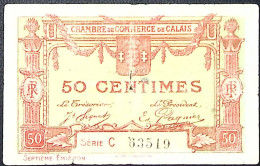 FRANCE * 50 Centimes * Chambre De Commerce De Calais * ND * Etat/Grade B/VG *  - Handelskammer