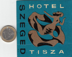 ETIQUETA - STICKER - LUGGAGE LABEL  -  HONGRIE - HUNGARY - HOTEL  TISZA - SZEGED - Etiquettes D'hotels