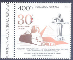 2022. Armenia, 30y Of Diplomatic Relations With Egypt, 1v, Mint/** - Armenia