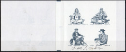 Lars Sjööblom. Sweden 1996. Day Of The Stamp. Michel 1964-1967 Test Booklet . Blackprint. Signed. - Probe- Und Nachdrucke