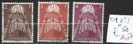 LUXEMBOURG 531 à 33 Oblitérés Côte 50 € - Used Stamps