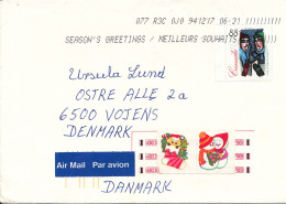 Canada Cover Sent Air Mail To Denmark 17-12-1994 Single Franked Christmas Stamp - Briefe U. Dokumente