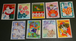 Nippon - Japan - 2003 - Michel 3458/3459/3460//3461/3462/3463/3464/3466/3467 - Gebruikt - Used - Groet En Wens - Usati