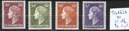 LUXEMBOURG 544A à 47 ** Côte 14 € - 1948-58 Charlotte De Profil à Gauche