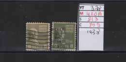 PRIX FIXE Obl  378 YT 420A MIC 813 SCO 809 GIB M. Van Buren 1938 Etats Unis 58/02 2 Teintes - Used Stamps