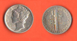 America Dime 1944 S USA 10 Cents Mercury America XXX - 1916-1945: Mercury (Mercurio)