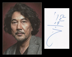 Koji Yakusho - Rare Card Signed In Person + Photo - Valenciennes 2003 - COA - Actores Y Comediantes 