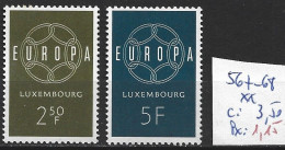 LUXEMBOURG 567-68 ** Côte 3.50 € - Ungebraucht