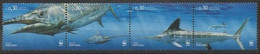 2004 Portugal Azores 502-505strip Marine Fauna - Sharks Blauer Marlin 3,00 € - Delfine