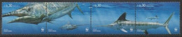 2004 Portugal Azores 502-505strip Marine Fauna - Sharks Blauer Marlin 3,00 € - Dolphins