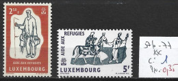 LUXEMBOURG 576-77 ** Côte 1 € - Réfugiés