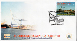 Nicaragua - 2002 - Ports Of Nicaragua - Corinto - FDC (first Day Cover) - Nicaragua
