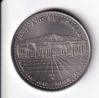 MONEDA DE CUBA DE 1 PESO DEL AÑO 1992 - AÑO DE ESPAÑA - PALAU SANT JORDI DE BARCELONA (NUEVA-UNC) - Kuba