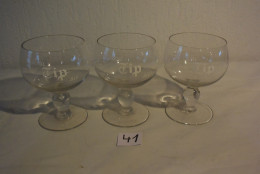 C41 3 Anciens Verres Spécial Tip Ale Bière - Glasses