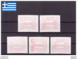 Grèce 1985 - MNH ** - Timbres Automatiques - Michel Nr. A2 X 5 (gre779) - Poststempel - Freistempel