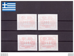 Grèce 1986 - MNH ** - Timbres Automatiques - Michel Nr. A4 X 4 (gre781) - Marcofilie - EMA (Printer)