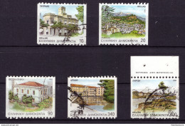 Grèce 1992 - Oblitéré - Bâtiments - Paysages - Michel Nr. 1812C-1813C 1820C 1822C-1823C (gre930) - Usati