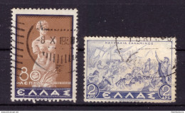 Grèce 1937 - Oblitéré - Sculpture - Peinture - Militaria - Michel Nr. 400-401 (gre1014) - Gebraucht