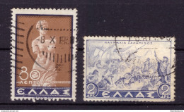 Grèce 1937 - Oblitéré - Sculpture - Peinture - Militaria - Michel Nr. 400-401 (gre1014) - Used Stamps