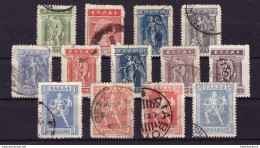 Grèce 1913/1924 - Oblitéré - Mythologie - Michel Nr. 193-205 (gre1020) - Gebraucht