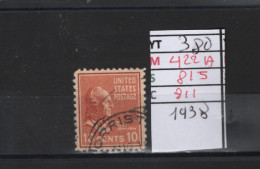 PRIX FIXE Obl  380 YT 422A MIC 815 SCO 811 GIB J. Tyler 1938 Etats Unis 58/02 - Used Stamps