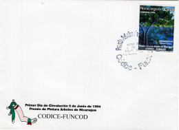 Nicaragua - 1994 - Painting Of Trees Prize - FDC (first Day Cover) - Nicaragua