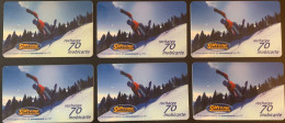 MBC 41  -  SNOWBOARD 2  -  70 Unités  -  1 Lot De 6 Cartes - Cellphone Cards (refills)