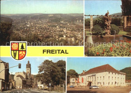 72549685 Freital Blick Vom Windberg Storchenbrunnen Dresdnerstrasse Mit Rathaus  - Freital