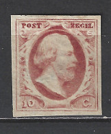 Nederland Pays Bas Niederlande Netherlands Holanda 2 MLH/ongebruikt TOP QUALITY ; Willem III 1852 WITH CERTIFICATE - Ungebraucht