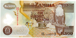 Aigle Eagle Zambie Zambia Billet Banque 500 Kwacha Bank-note Banknote - Zambia