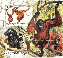 A9178 - NIGER - ERROR MISPERF Stamp Sheet -  2022 - Animals, Mammals, Minkeys - Singes