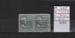 PRIX FIXE Obl  382 YT 424A MIC  817 SCO 813 GIB Zachary Taylor 1938  Etats Unis 58/03 Ce Tenant - Used Stamps